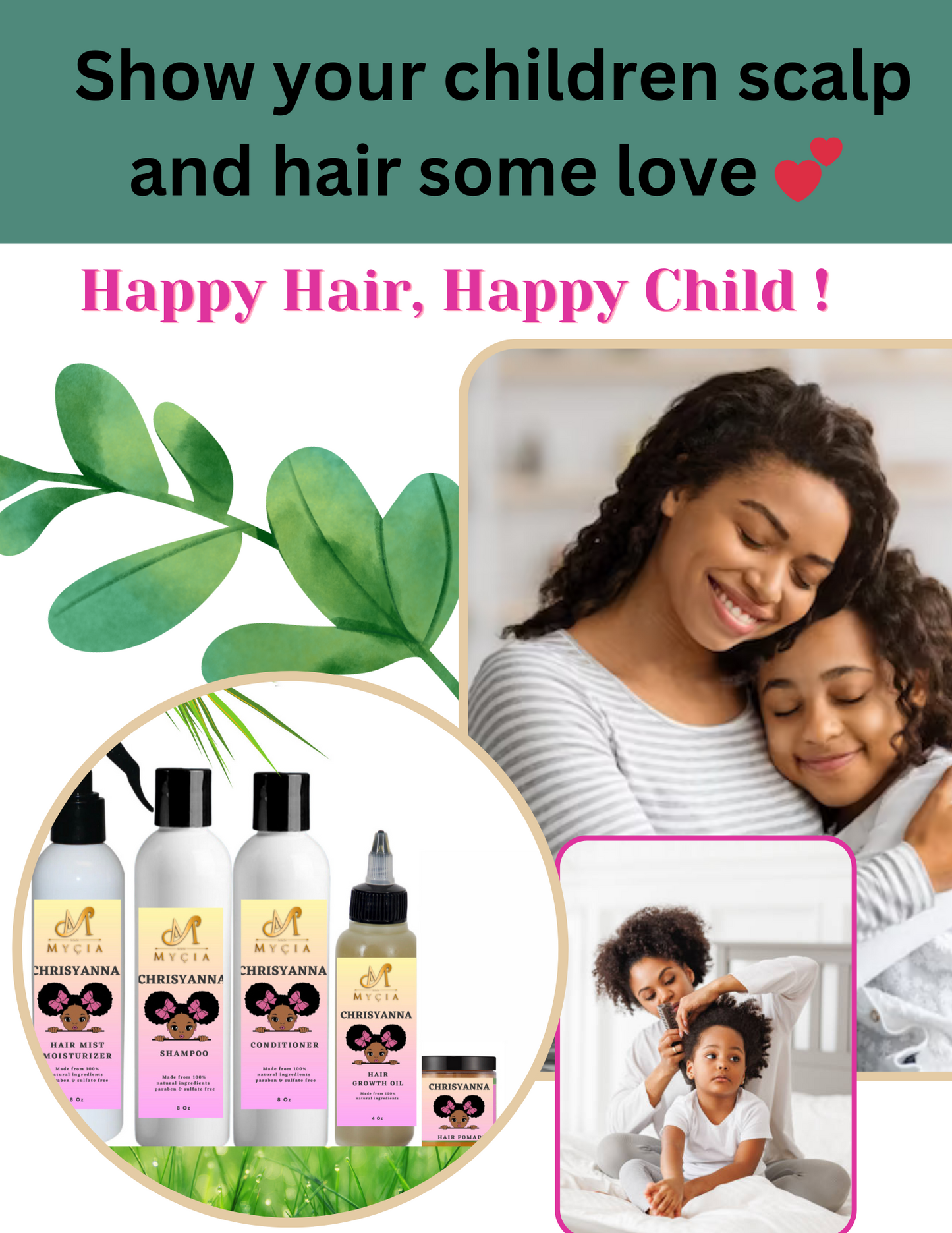 CHRISYANNA Hair Growth/ Soft Hair Pomade ( for Children/ Enfants)