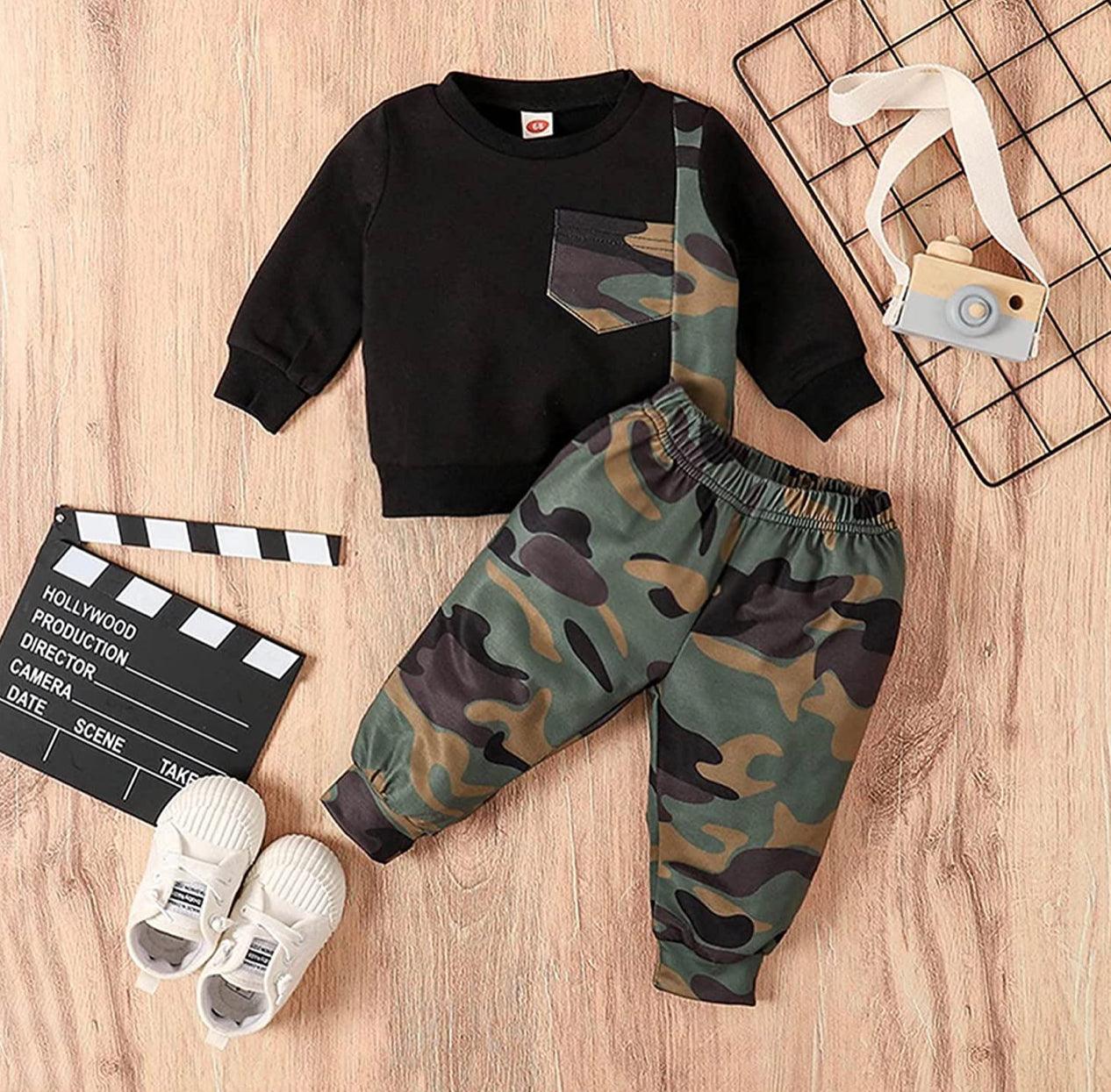 Baby Boy’s Camouflage Sets Long-sleeve - Mycia Boutique