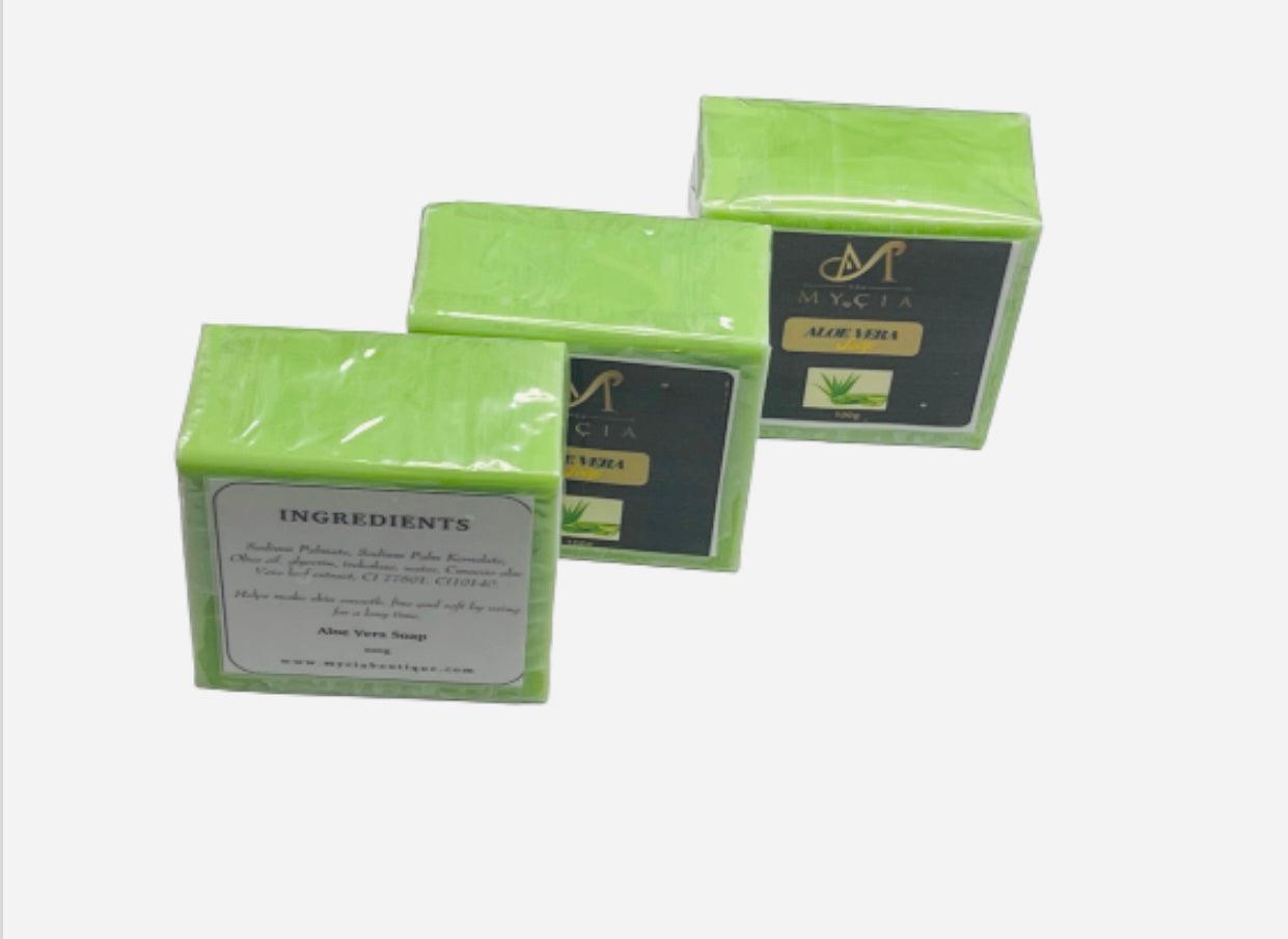 MYÇIA  Aloe Vera Soap Set of Three (3) - Mycia Boutique