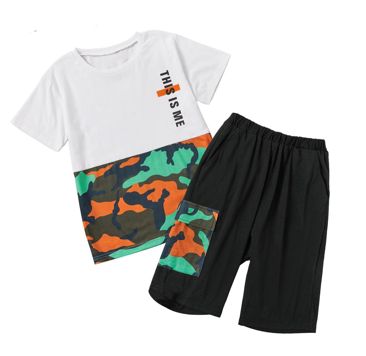 2pcs Kid Boy Top and Shorts Set - Mycia Boutique