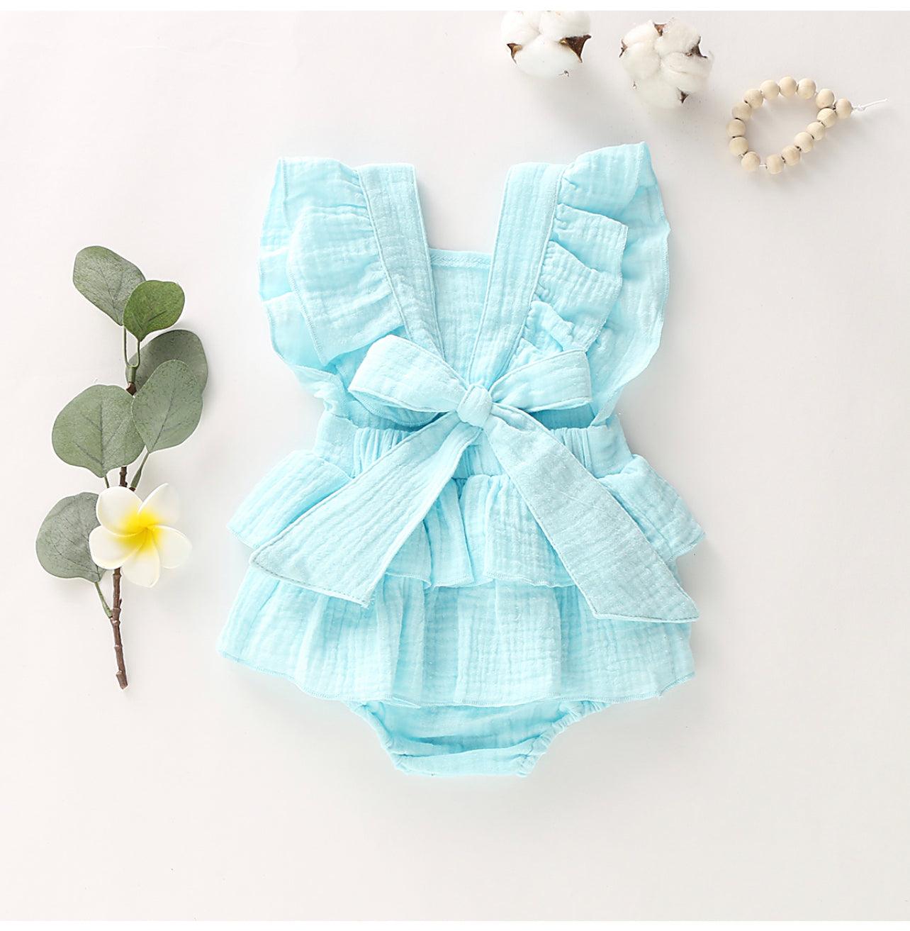 Baby Ruffled Solid Layered Design Bodysuit - Mycia Boutique