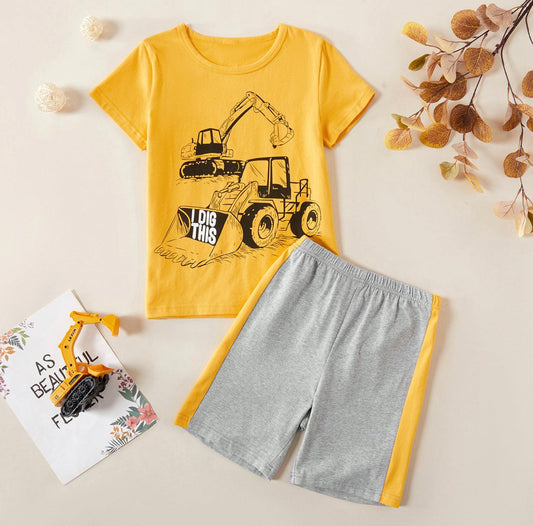 2pcs  Boy Short-sleeve Cotton Shorts Suit casual - Mycia Boutique