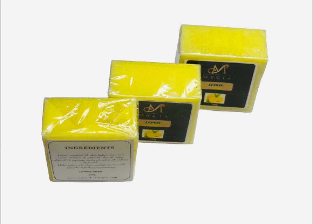 MYÇIA  Lemon soap Set of Three (3) - Mycia Boutique