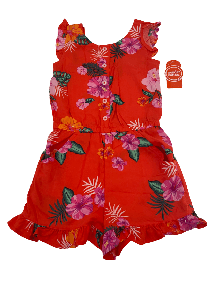 Wonder Nation Girl’s flowers Romper - Mycia Boutique