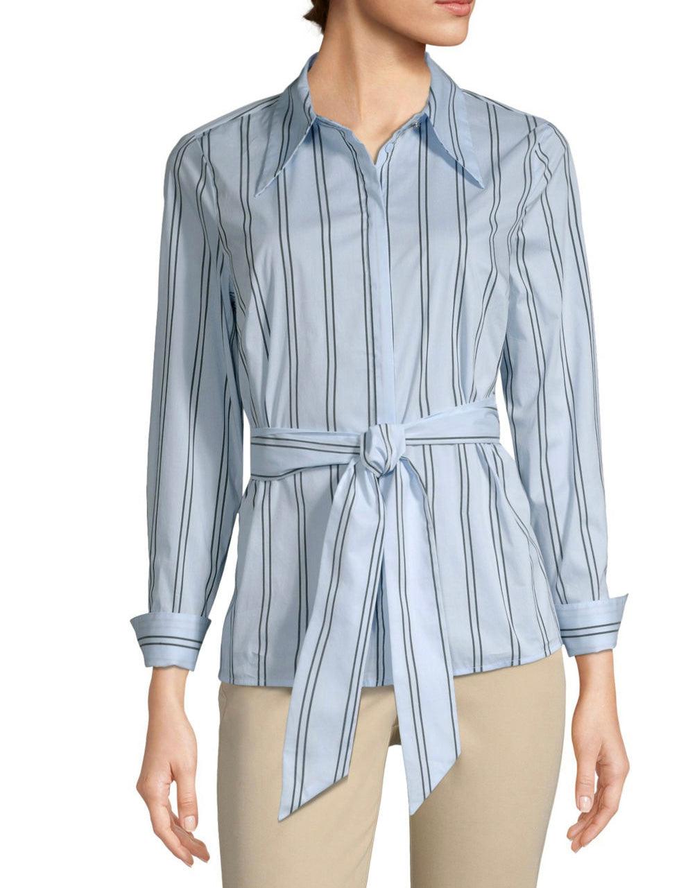 Worthington Womens Wrapped Collared Shirt - Mycia Boutique