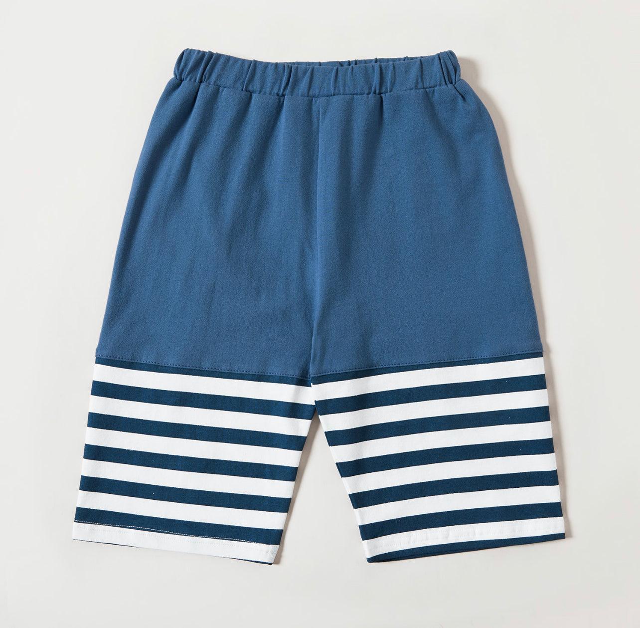 3-piece Boy’s Solid Striped Plaid Elasticized Shorts - Mycia Boutique