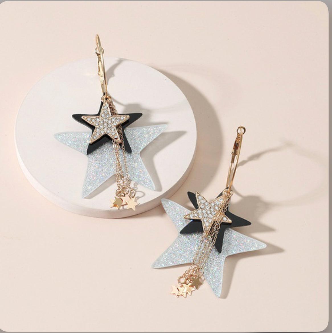 Stars Circle Women's Earrings - Mycia Boutique