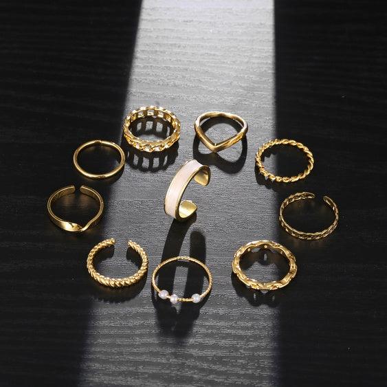 10 Pcs/set women's Ring - Mycia Boutique