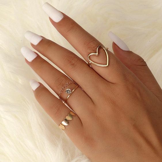 3 Pcs women's Fashion Rings.